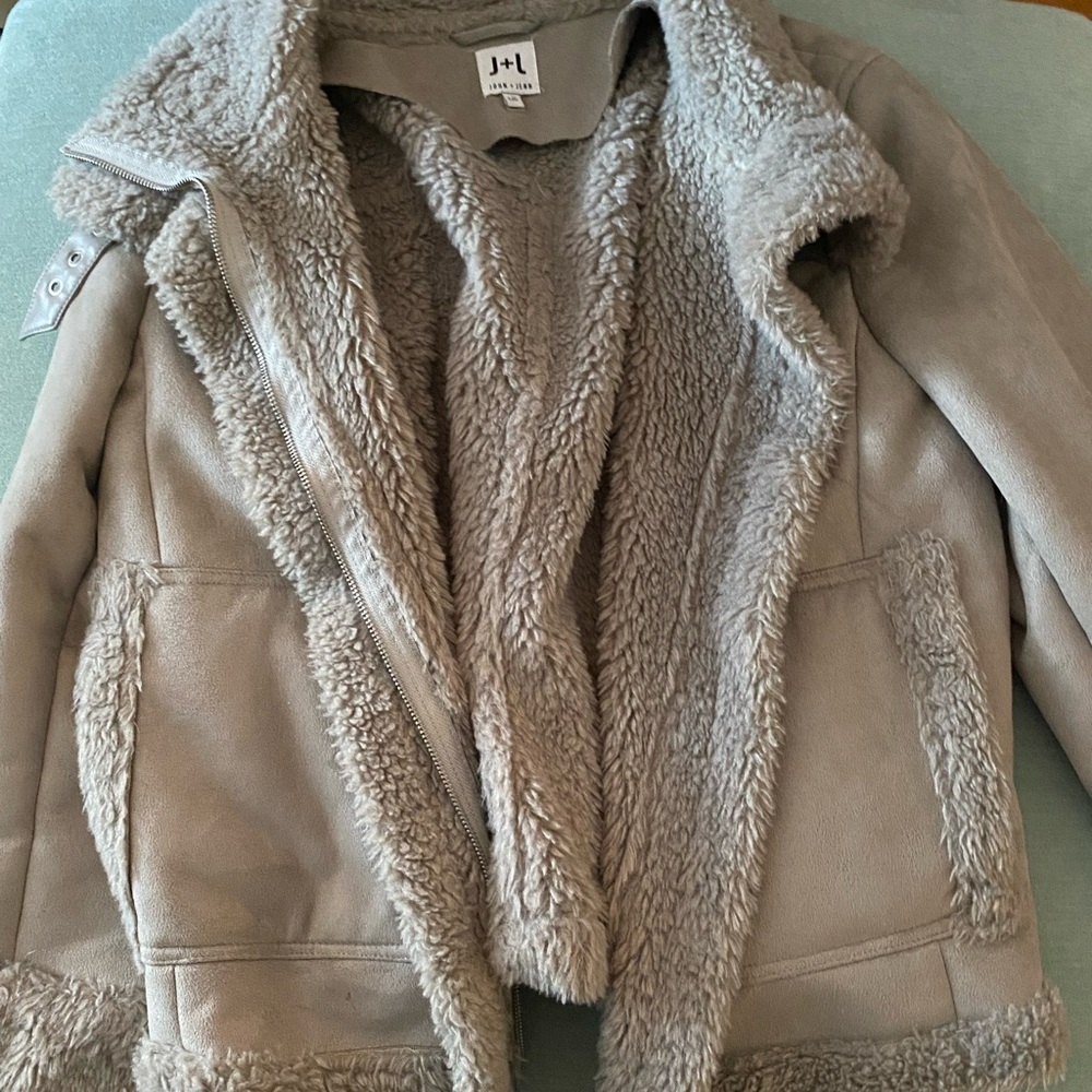 Gray Fuzzy zip up